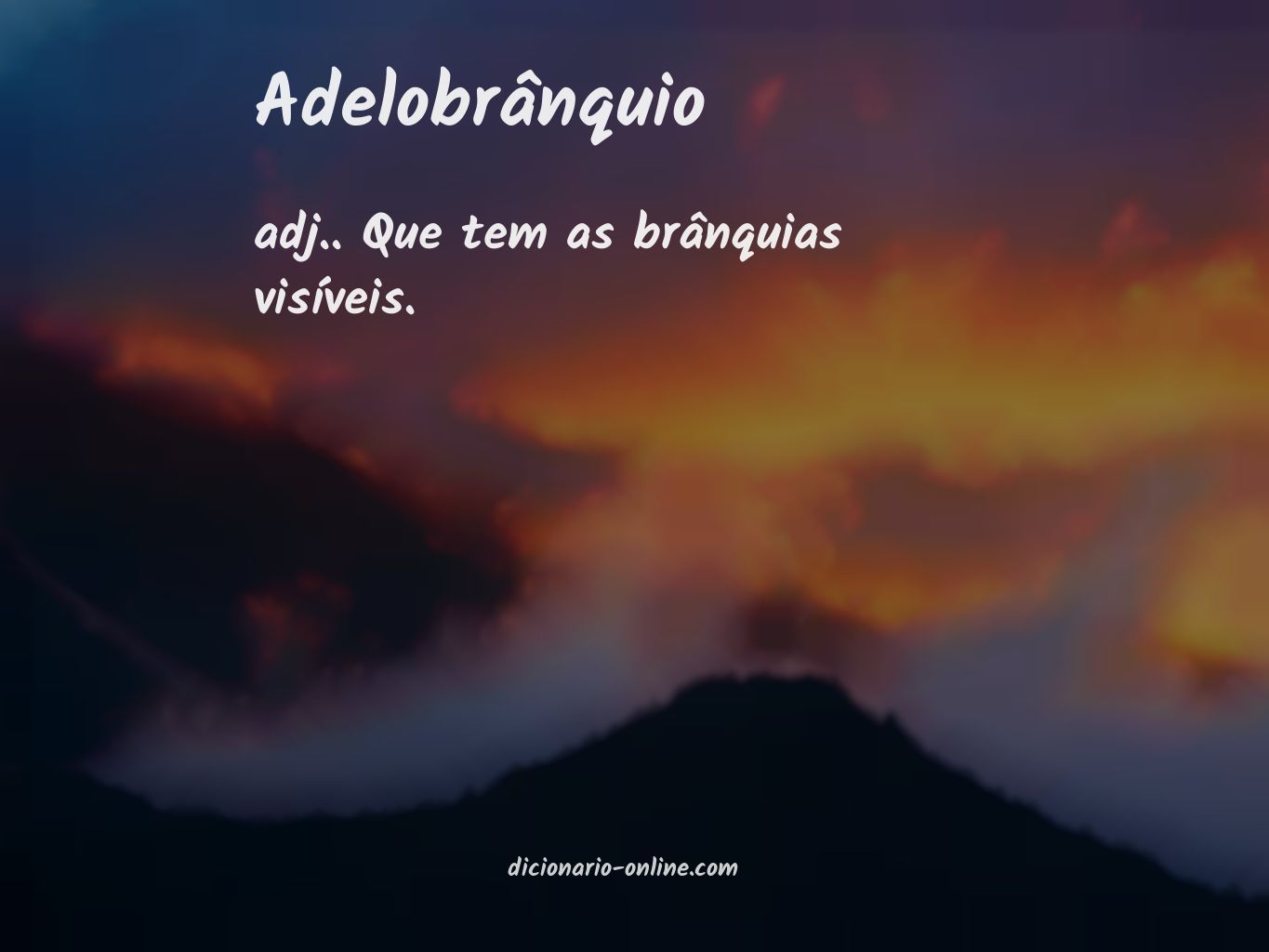 Significado de adelobrânquio