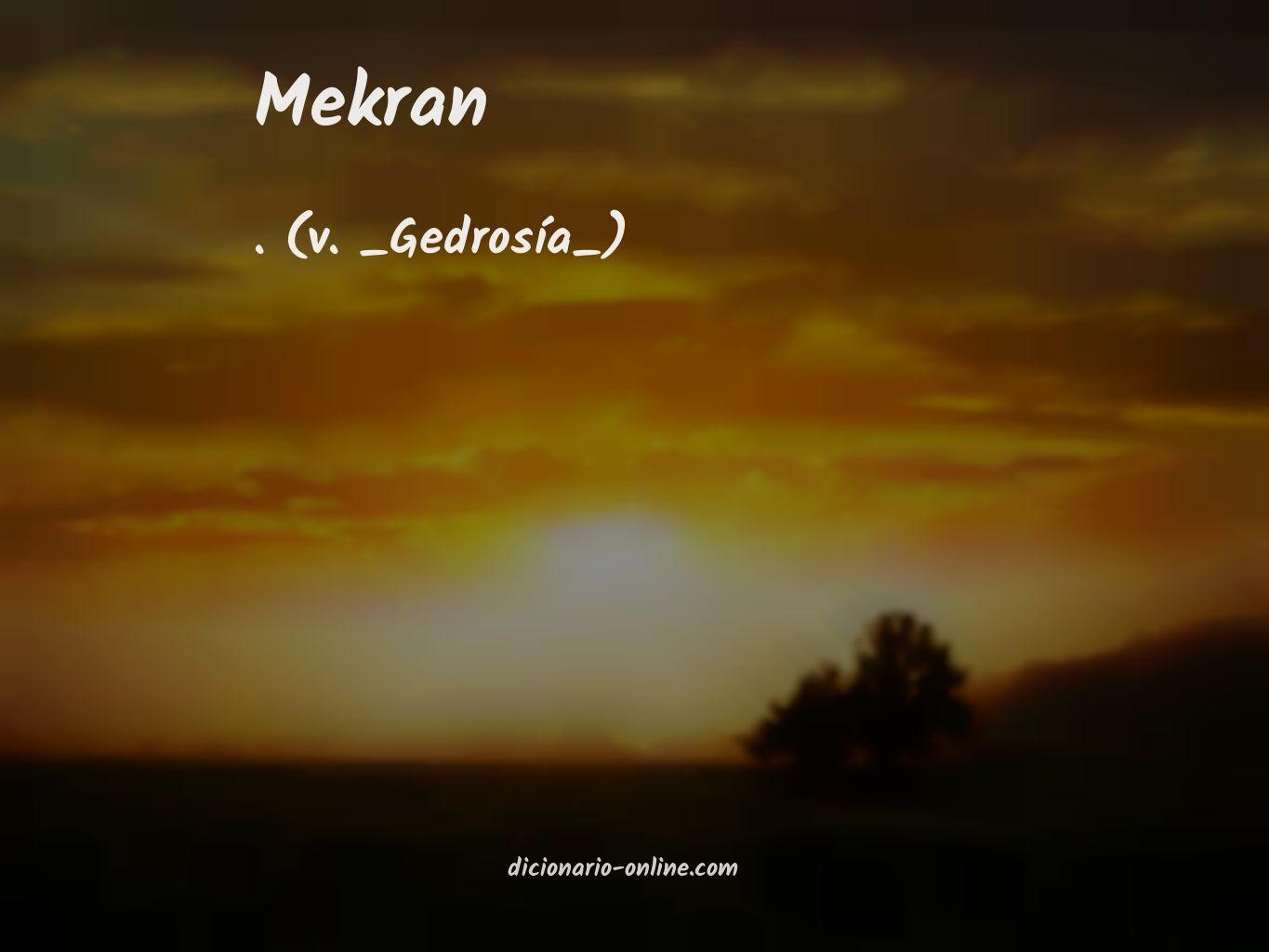Significado de mekran
