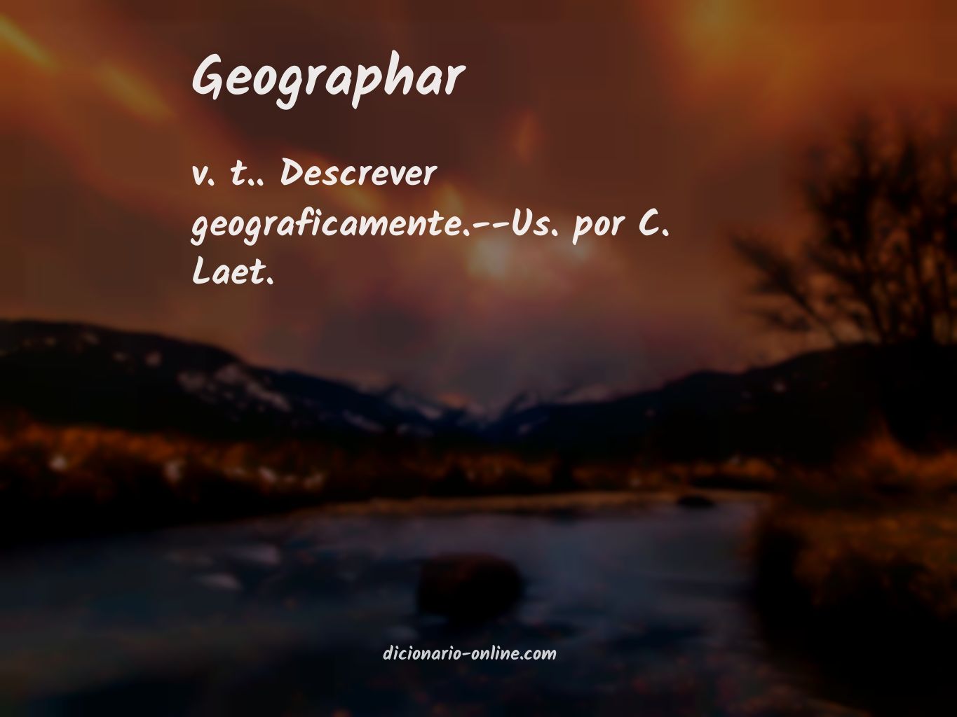 Significado de geographar