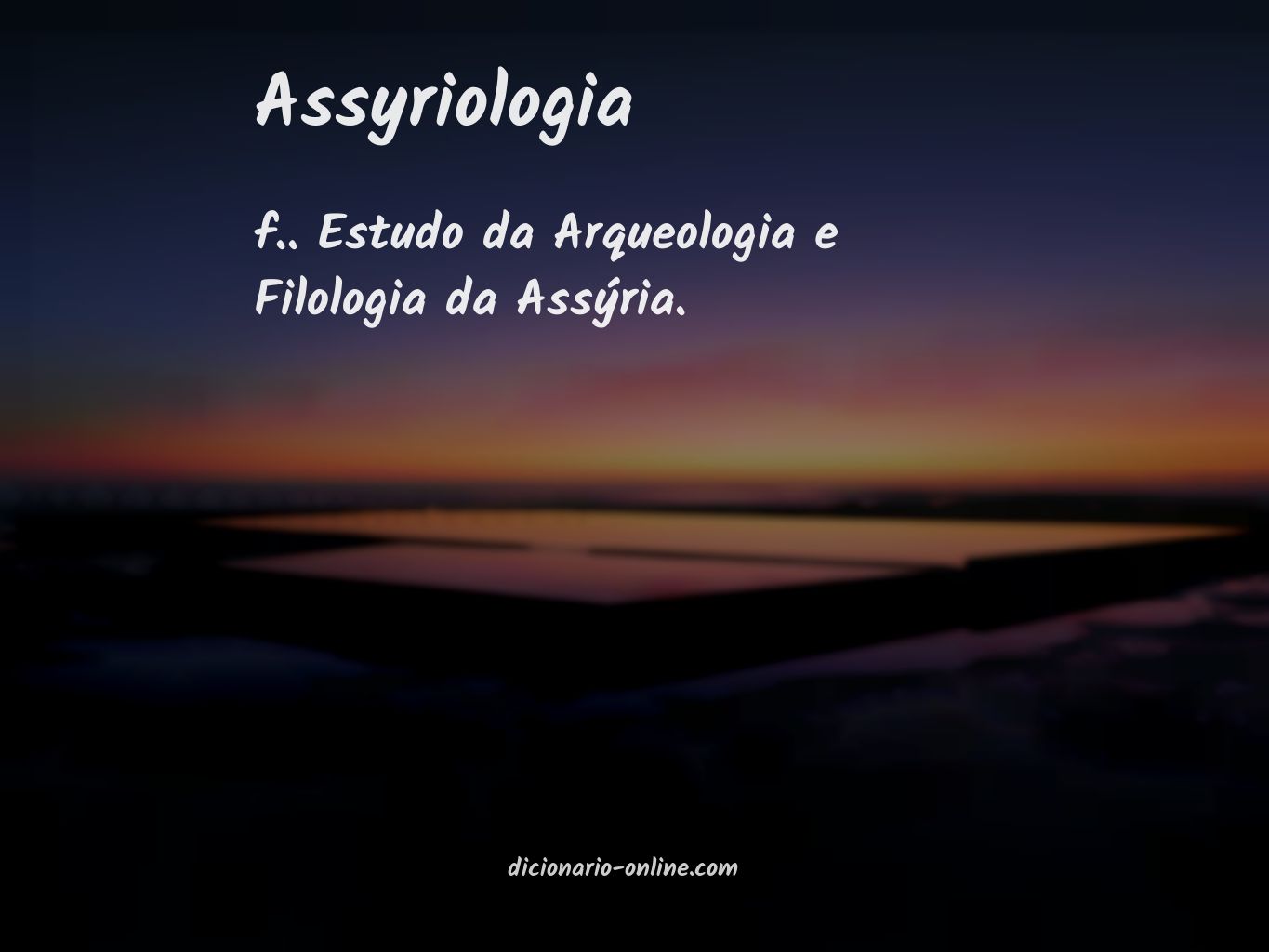 Significado de assyriologia