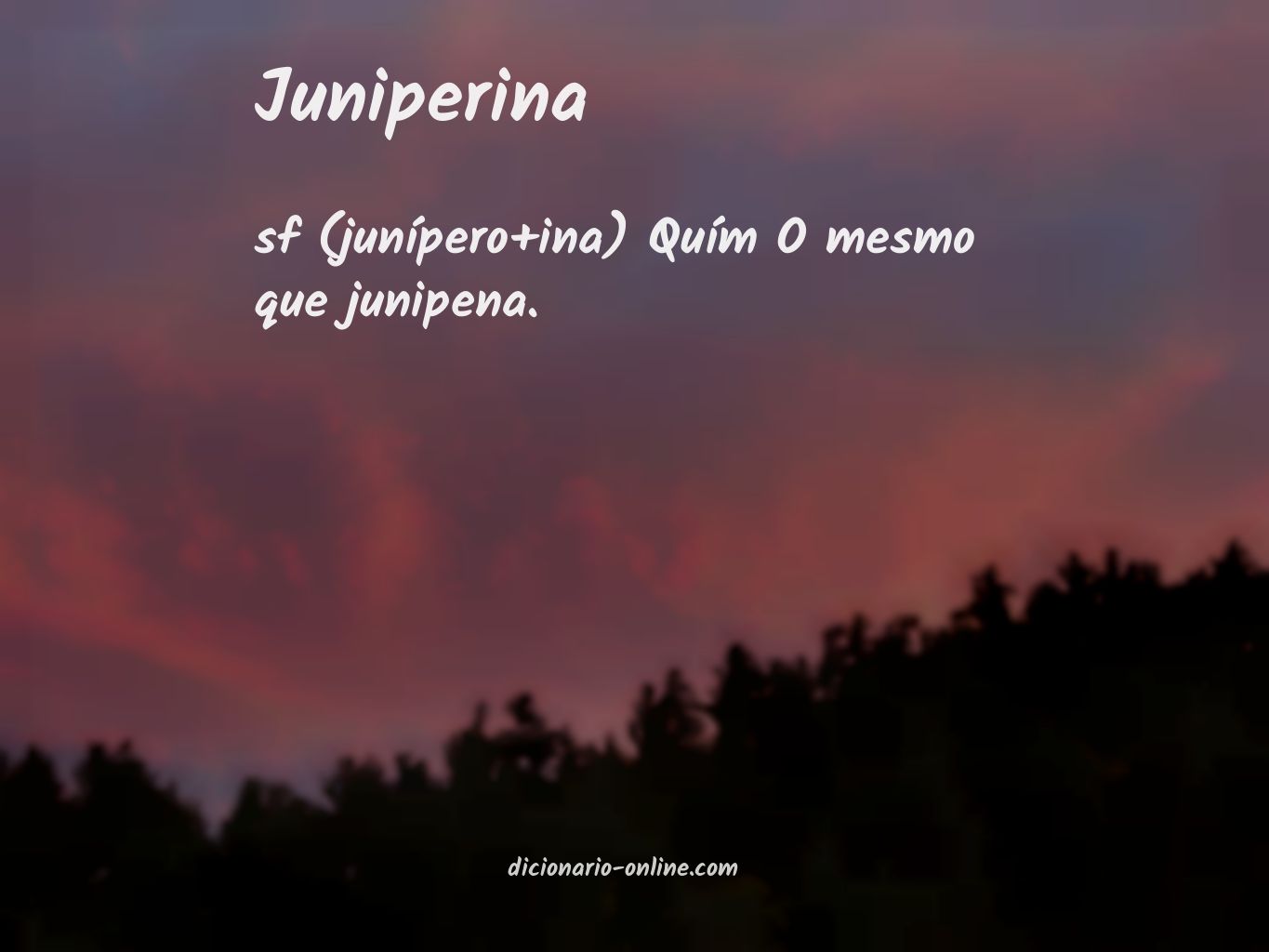 Significado de juniperina