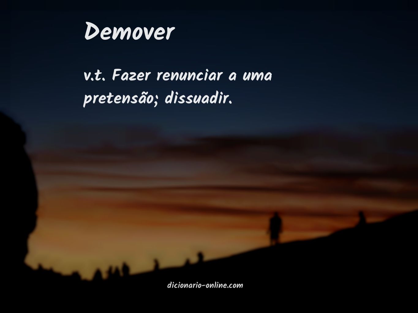 Significado de demover