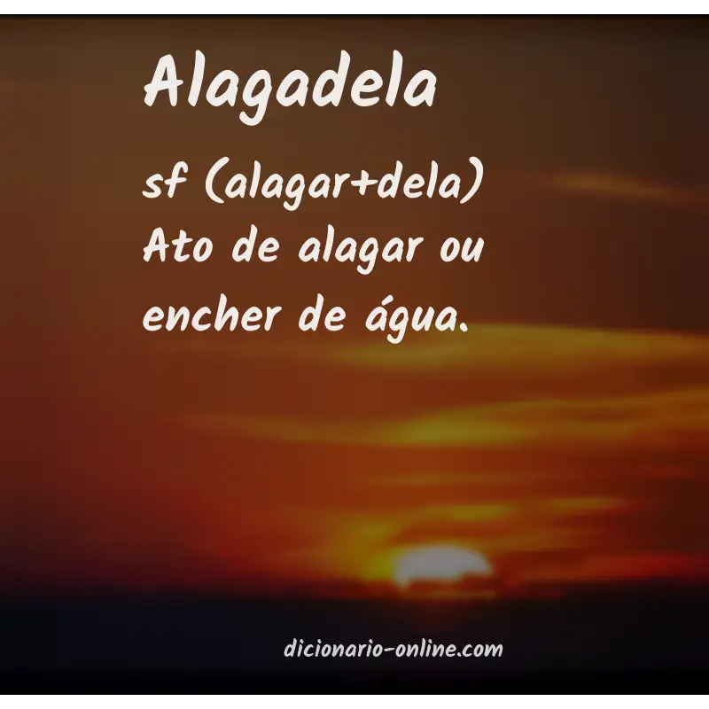 Significado de alagadela