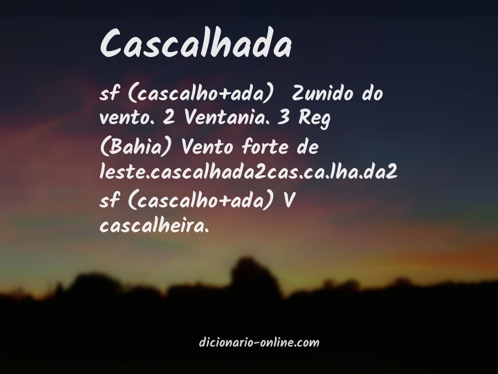 Significado de cascalhada