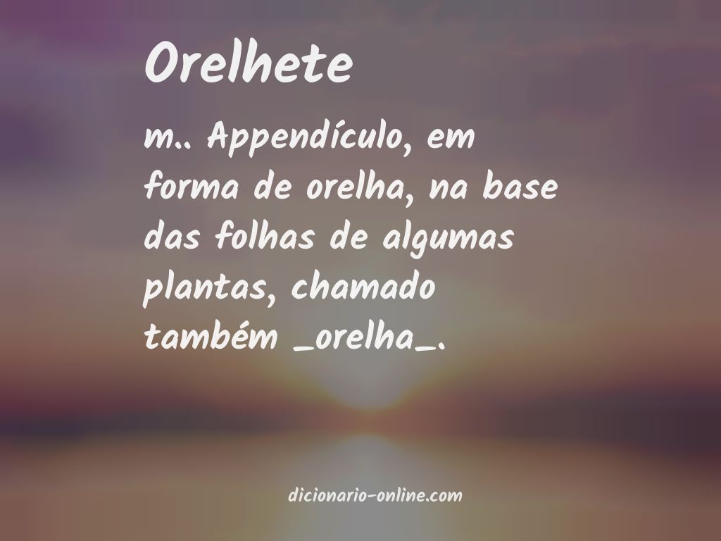 Significado de orelhete