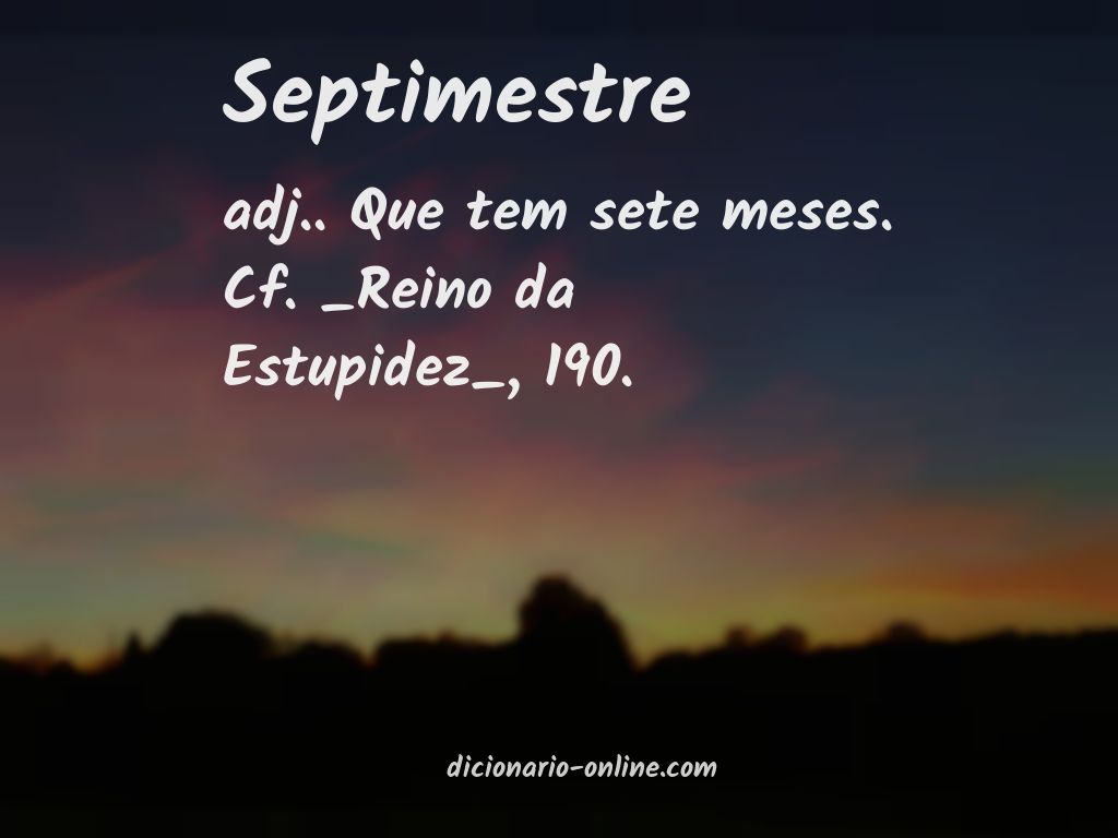 Significado de septimestre