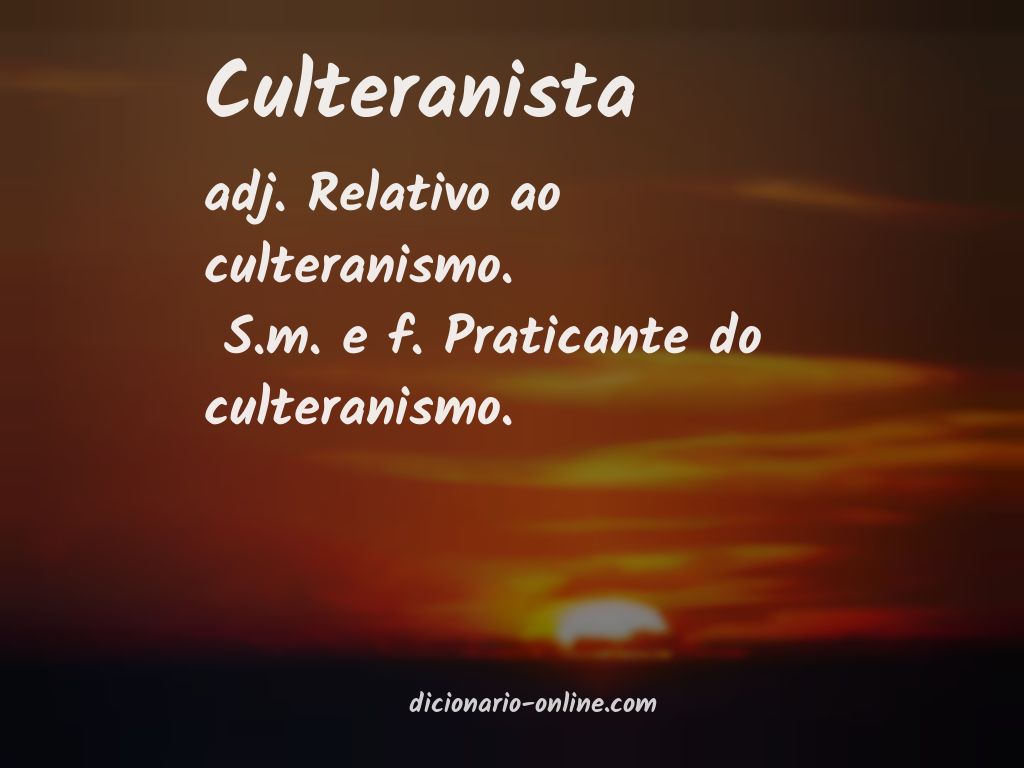 Significado de culteranista