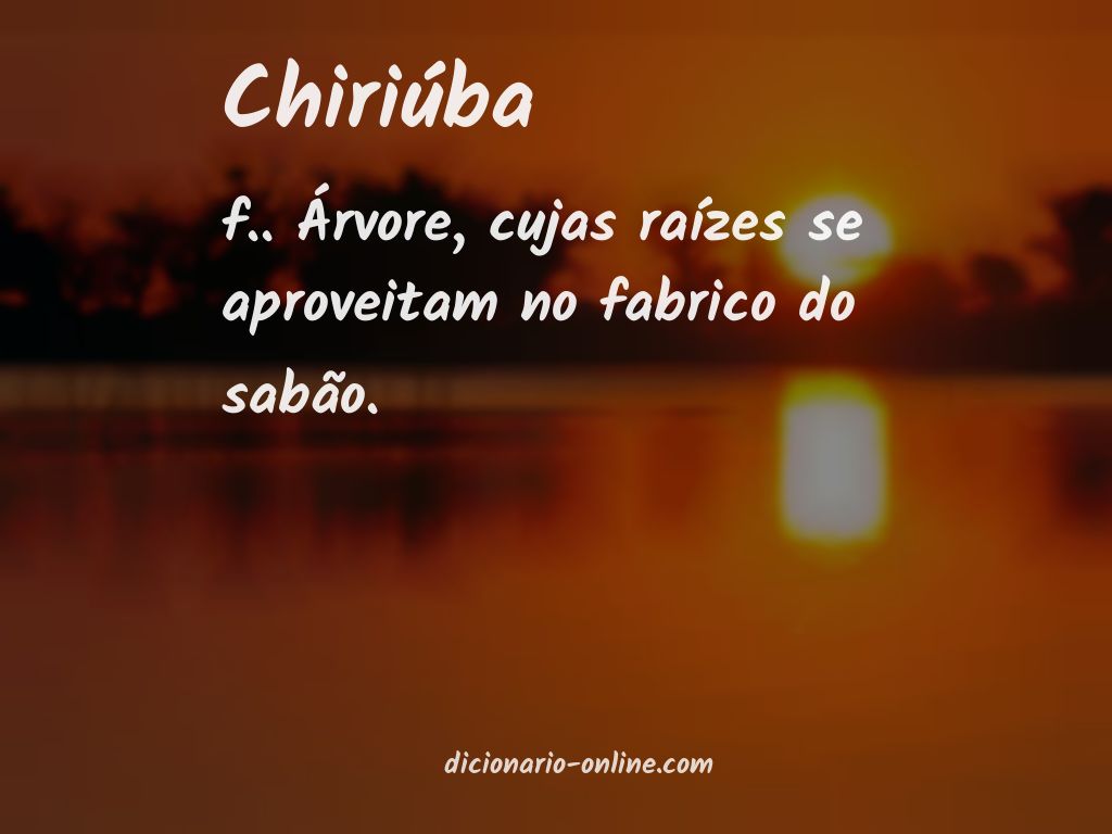 Significado de chiriúba