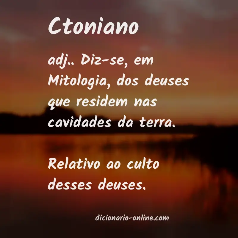 Significado de ctoniano