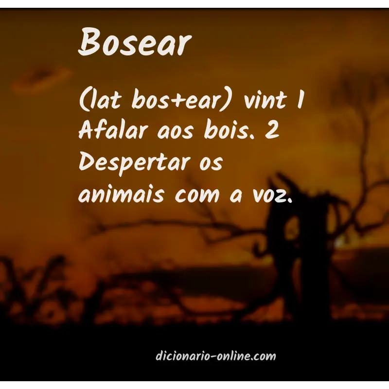 Significado de bosear