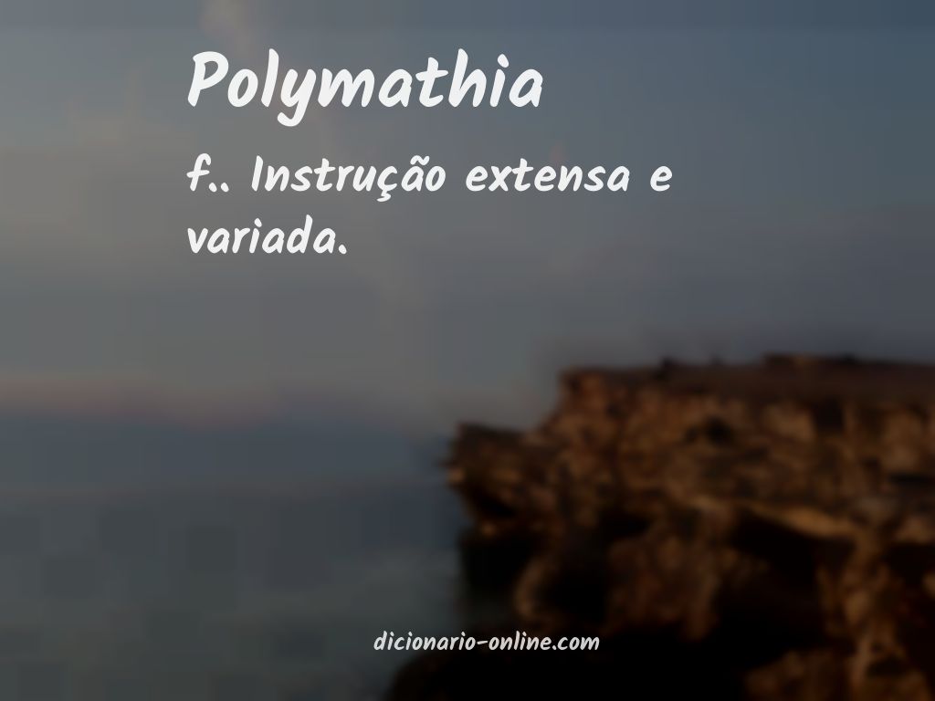Significado de polymathia