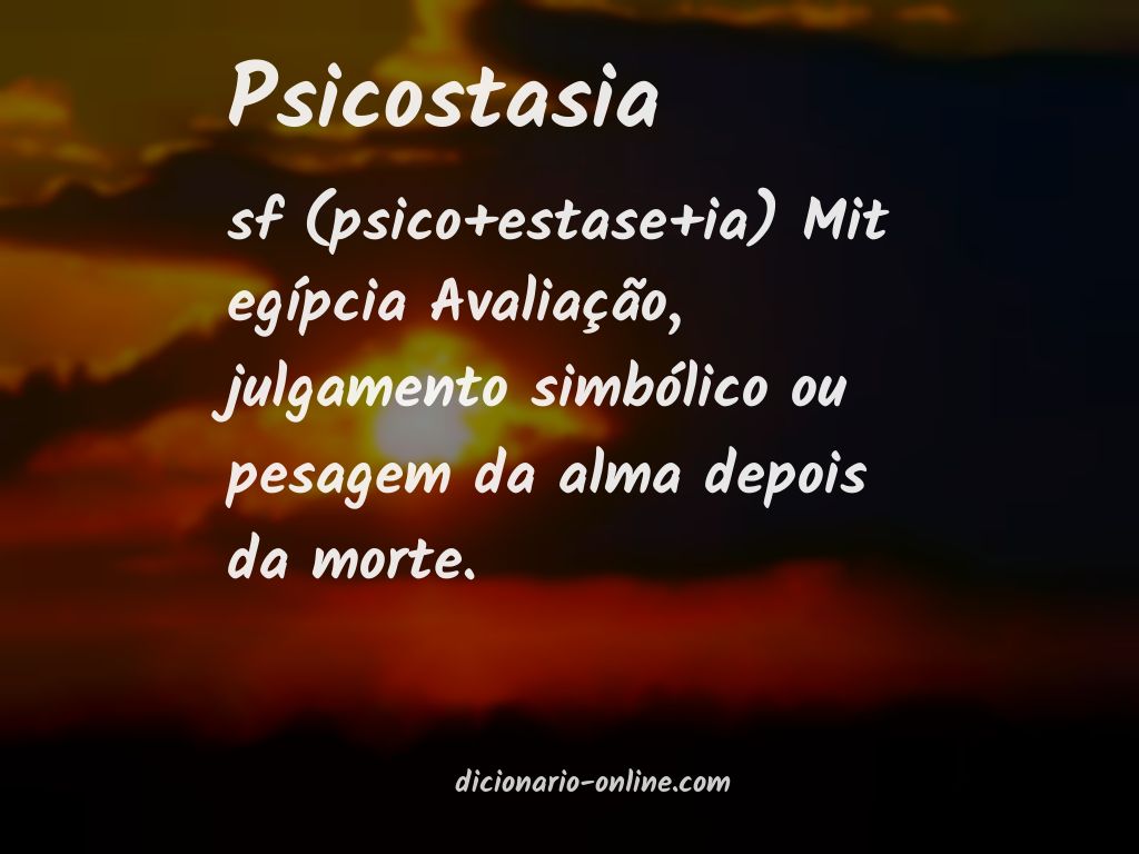 Significado de psicostasia