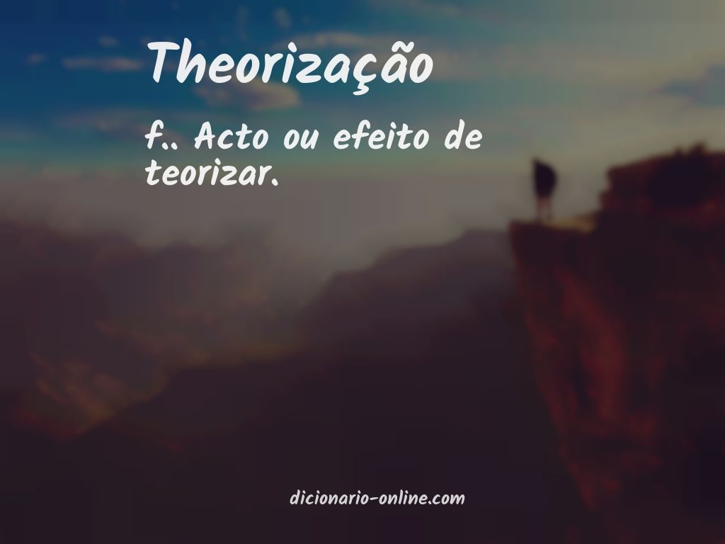 Significado de theorização