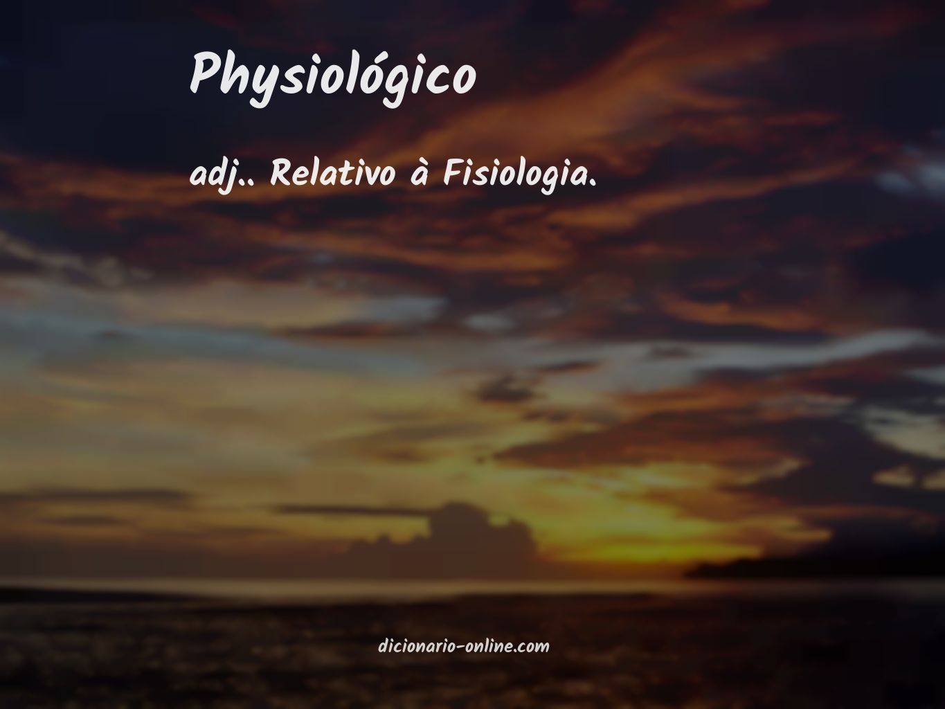 Significado de physiológico