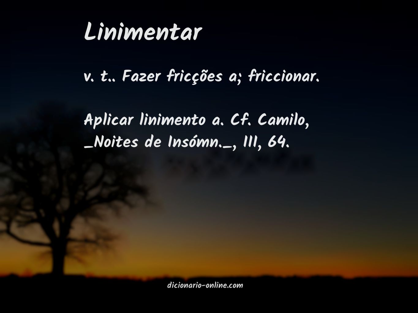 Significado de linimentar