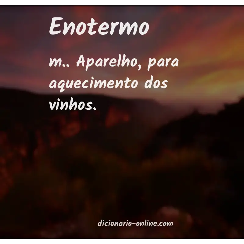 Significado de enotermo