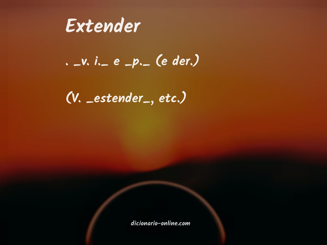 Significado de extender