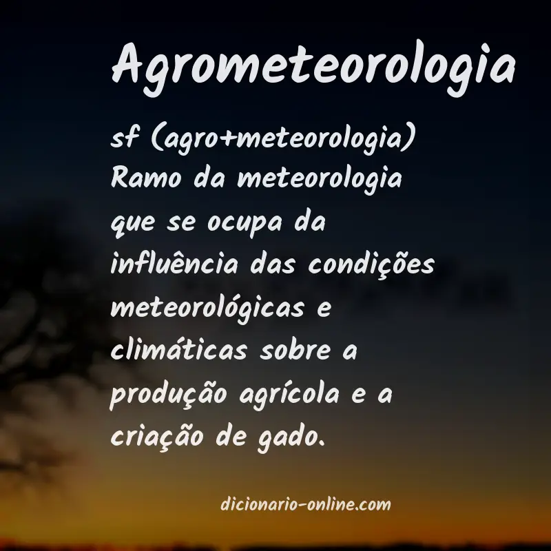 Significado de agrometeorologia