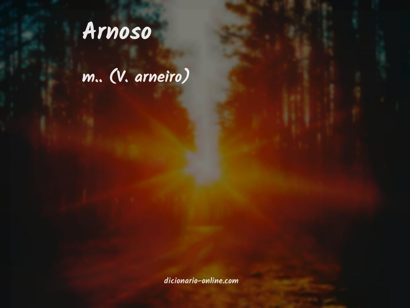 Significado de arnoso