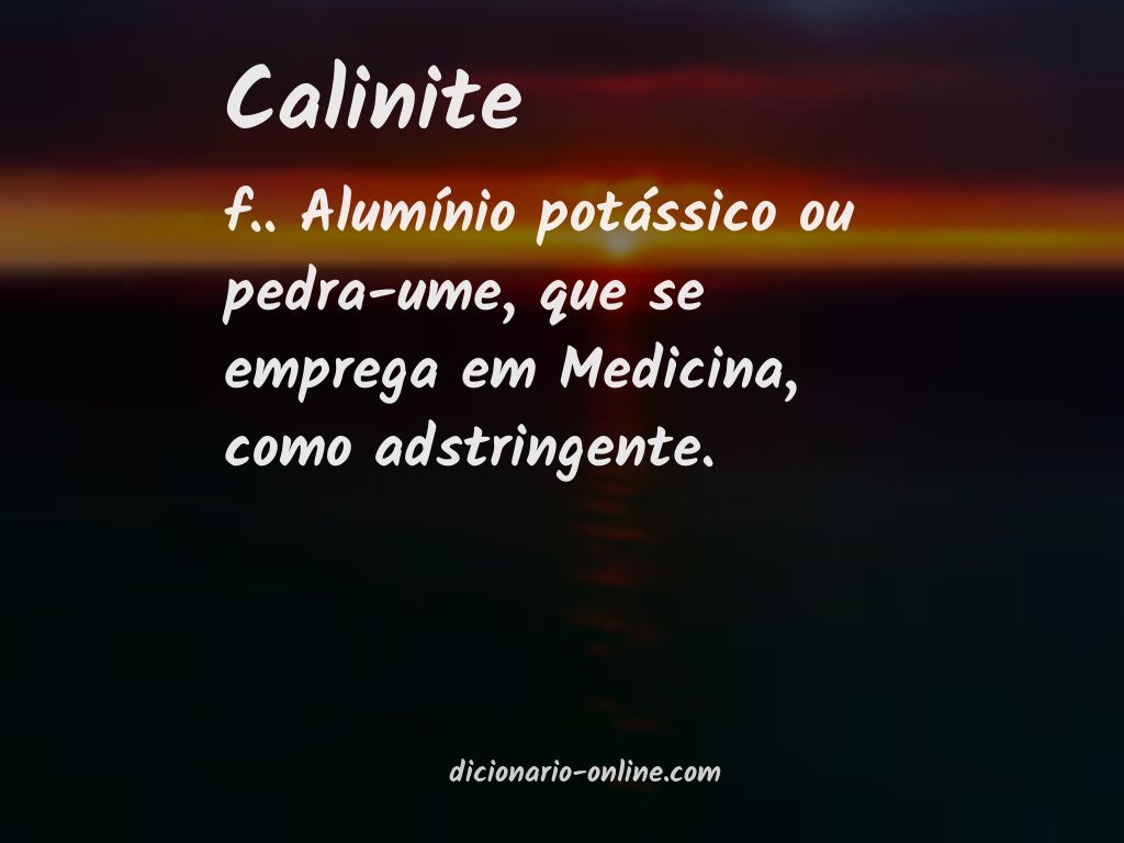 Significado de calinite