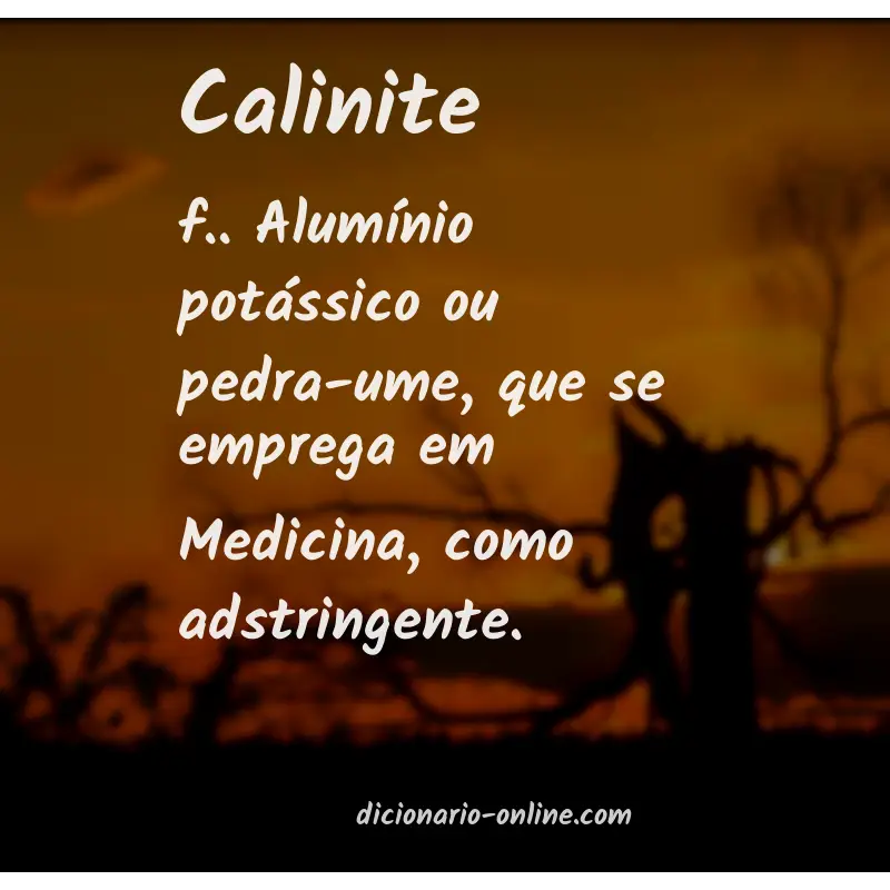 Significado de calinite