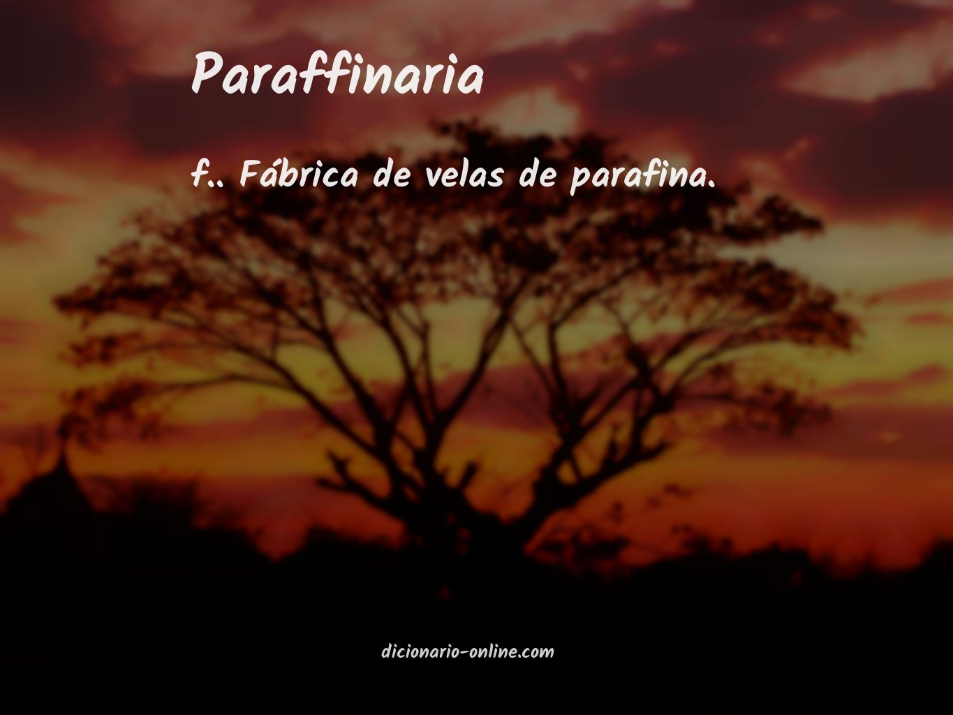 Significado de paraffinaria