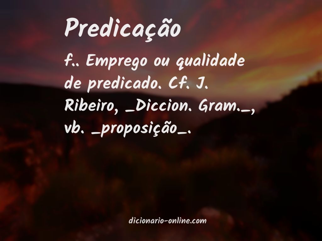 Significado de predicação