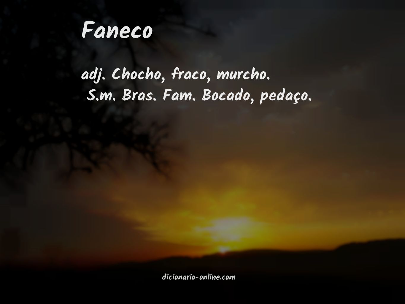 Significado de faneco