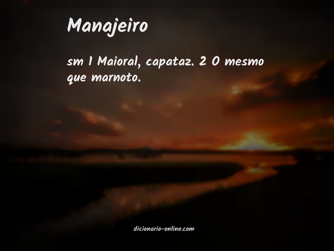 Significado de manajeiro