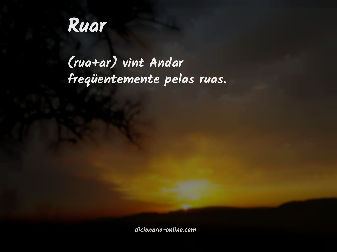 Significado de ruar