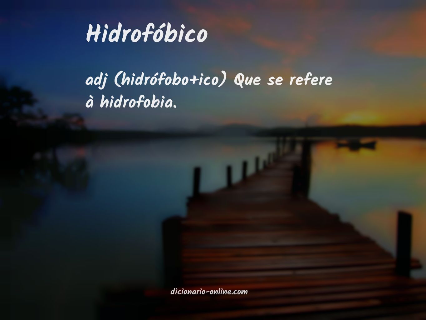 Significado de hidrofóbico