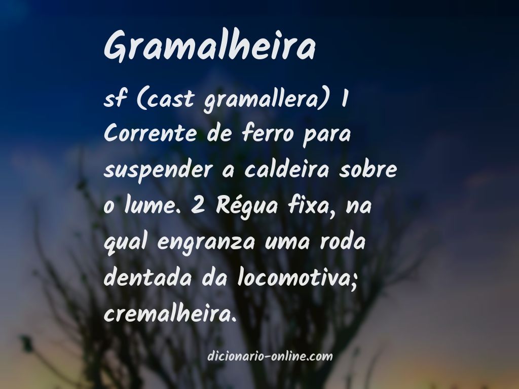 Significado de gramalheira