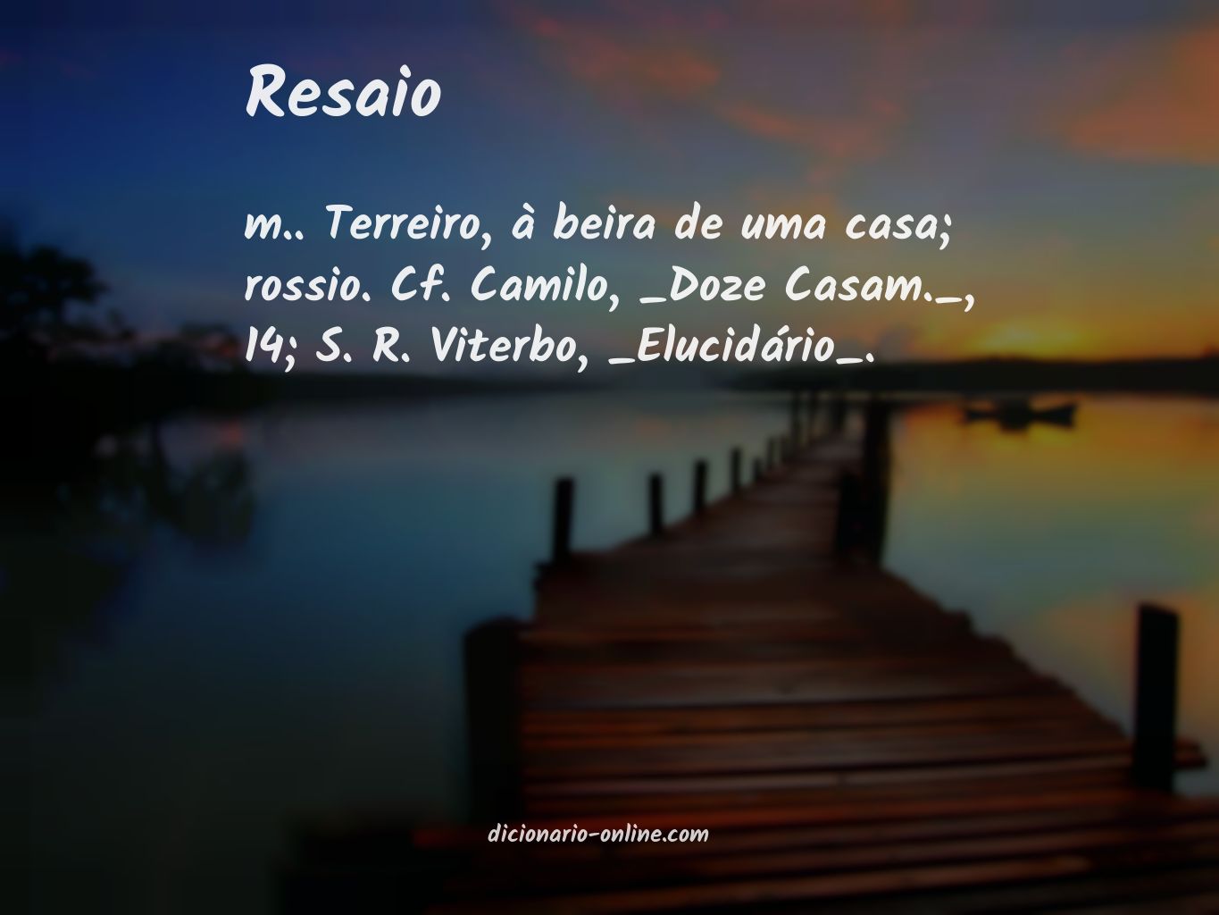 Significado de resaio