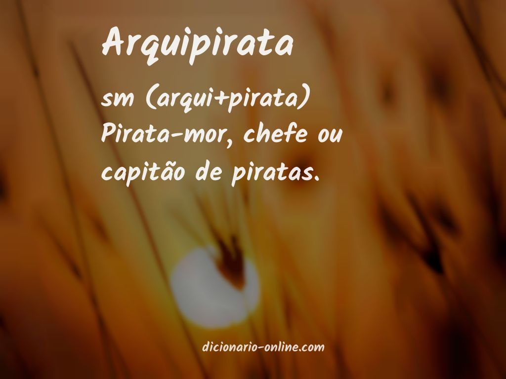 Significado de arquipirata