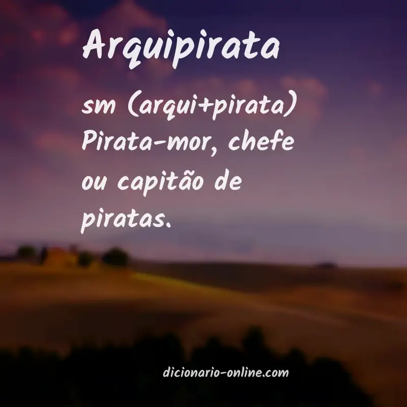 Significado de arquipirata