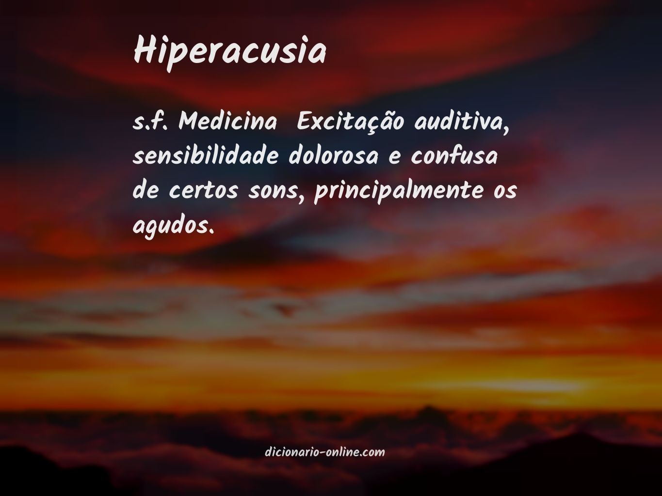 Significado de hiperacusia