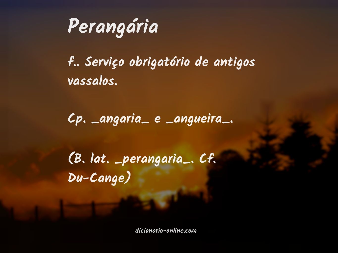 Significado de perangária