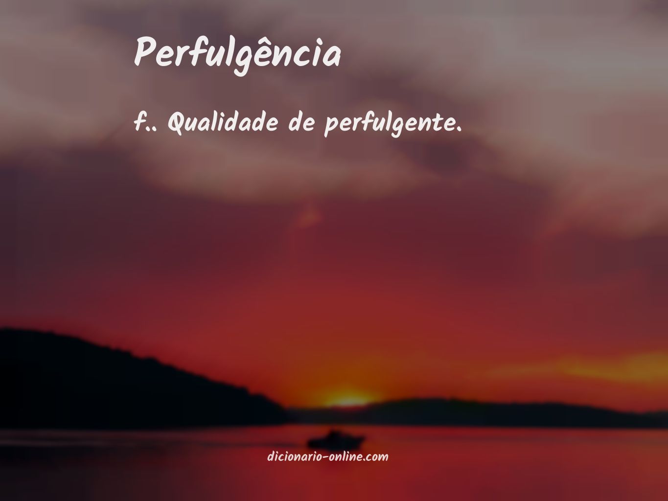 Significado de perfulgência