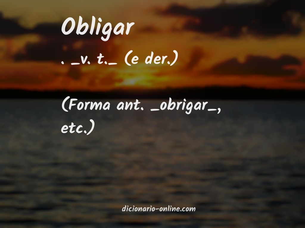 Significado de obligar