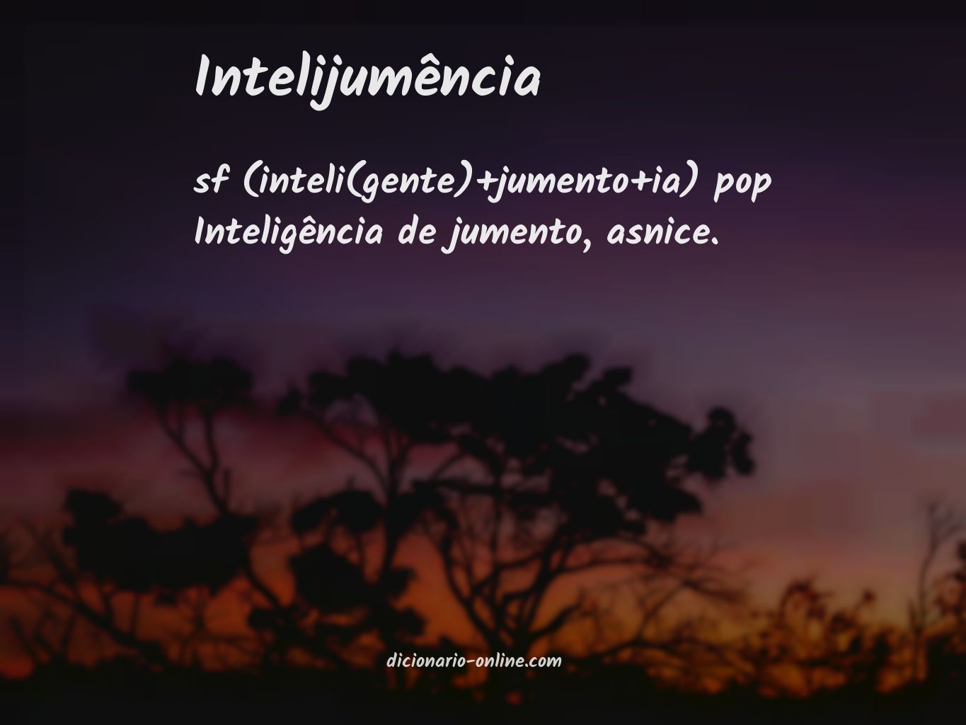 Significado de intelijumência