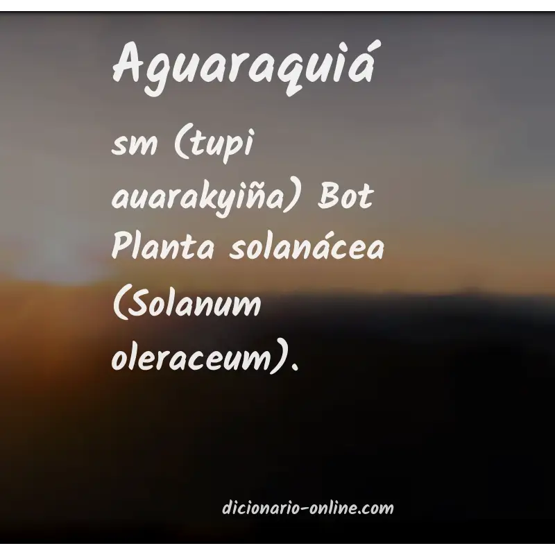 Significado de aguaraquiá