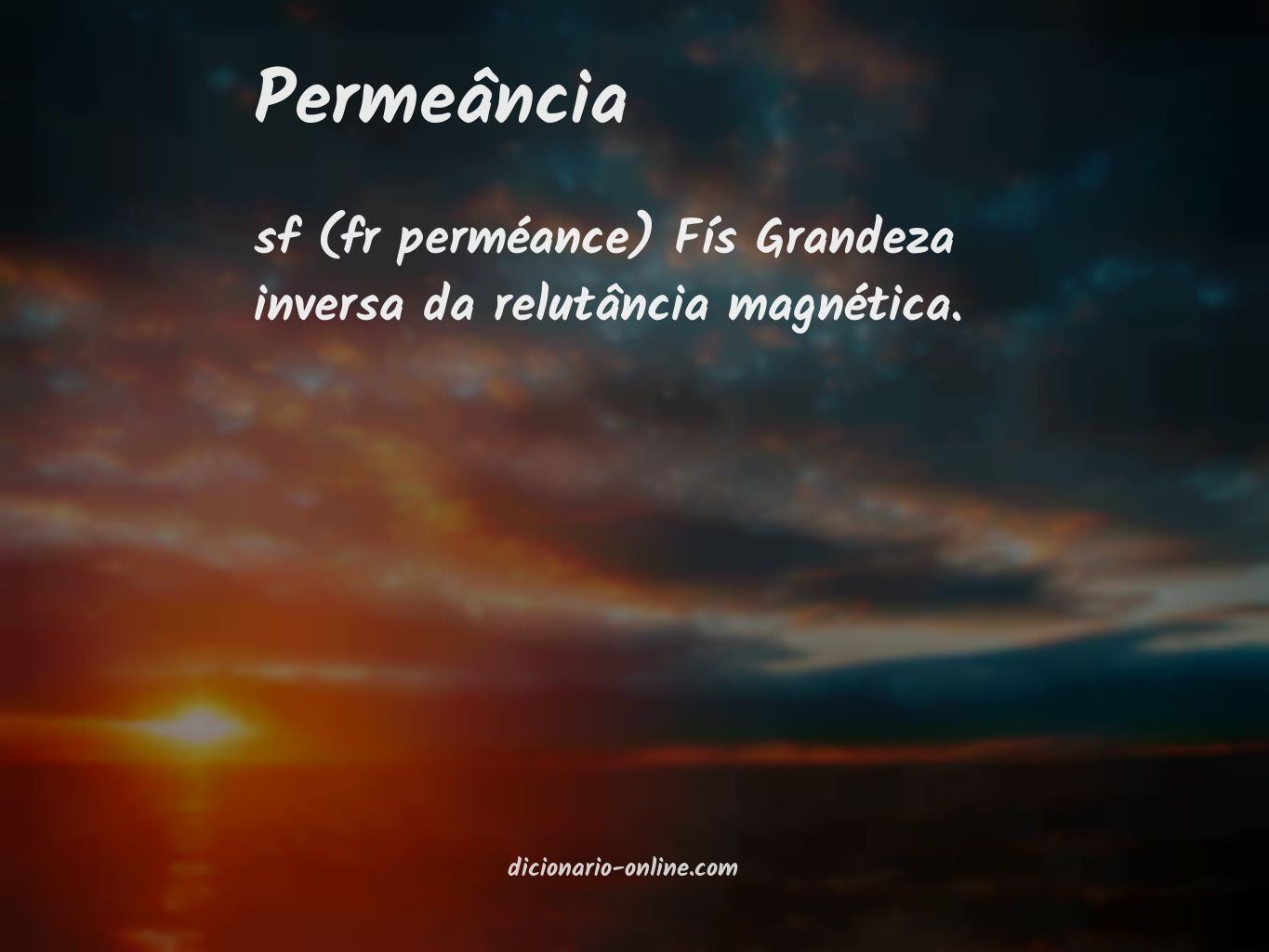 Significado de permeância