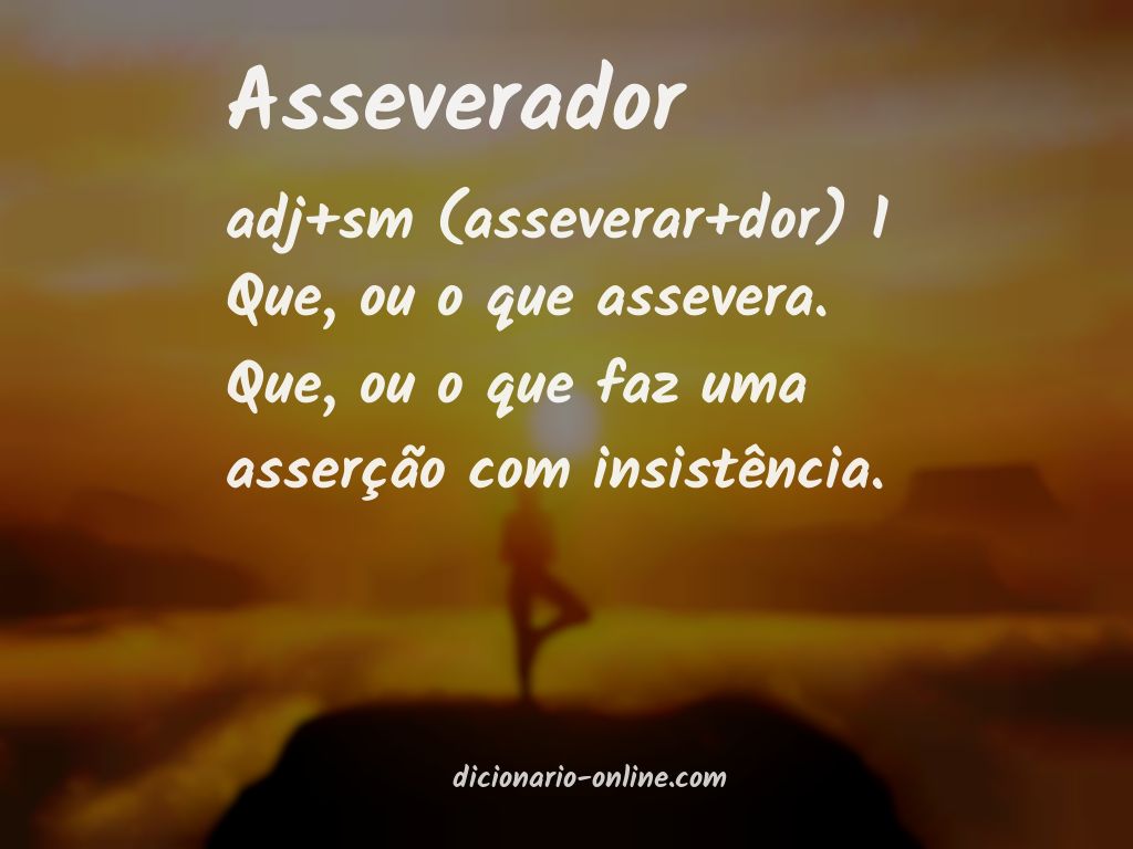 Significado de asseverador