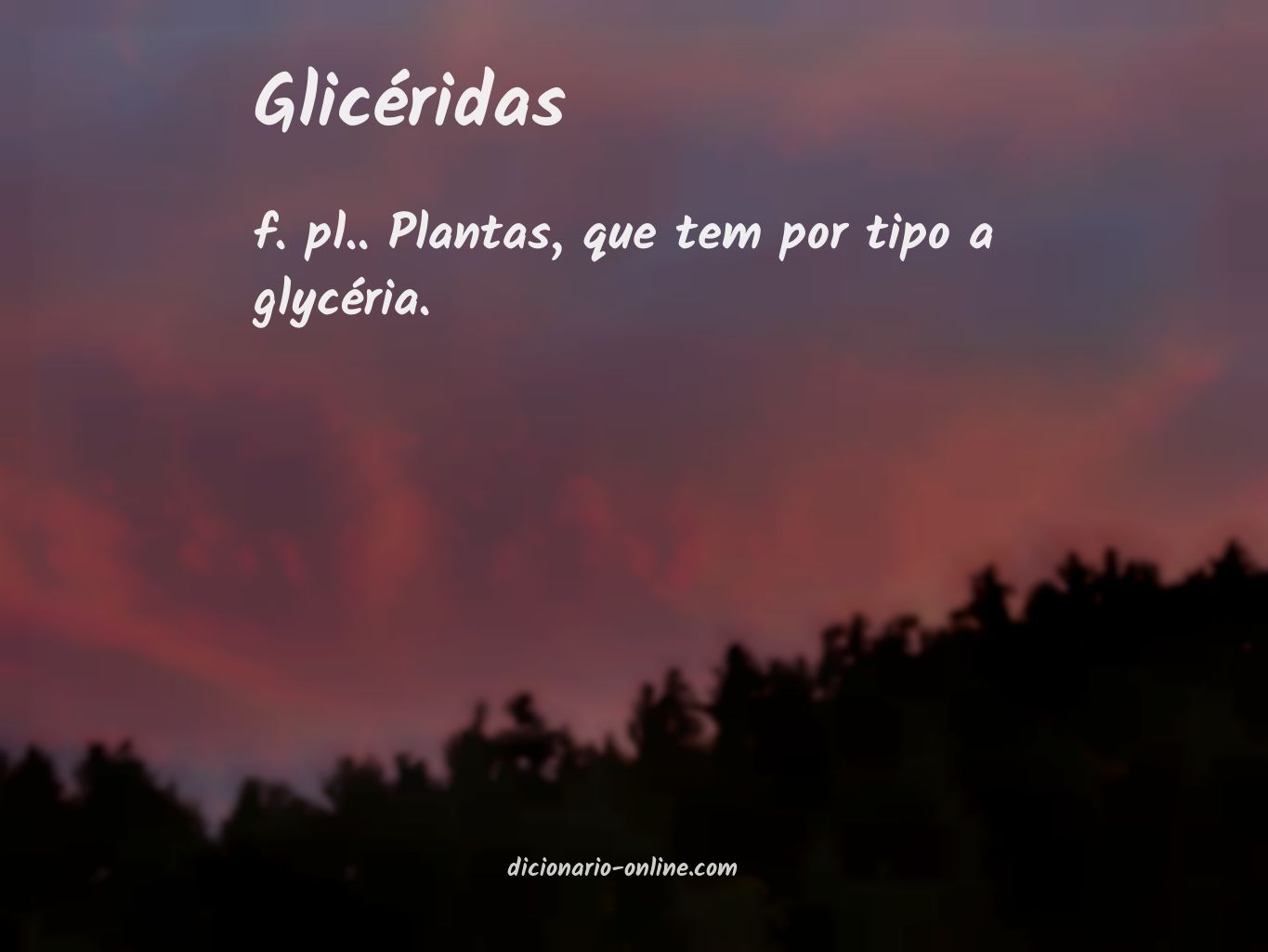 Significado de glicéridas