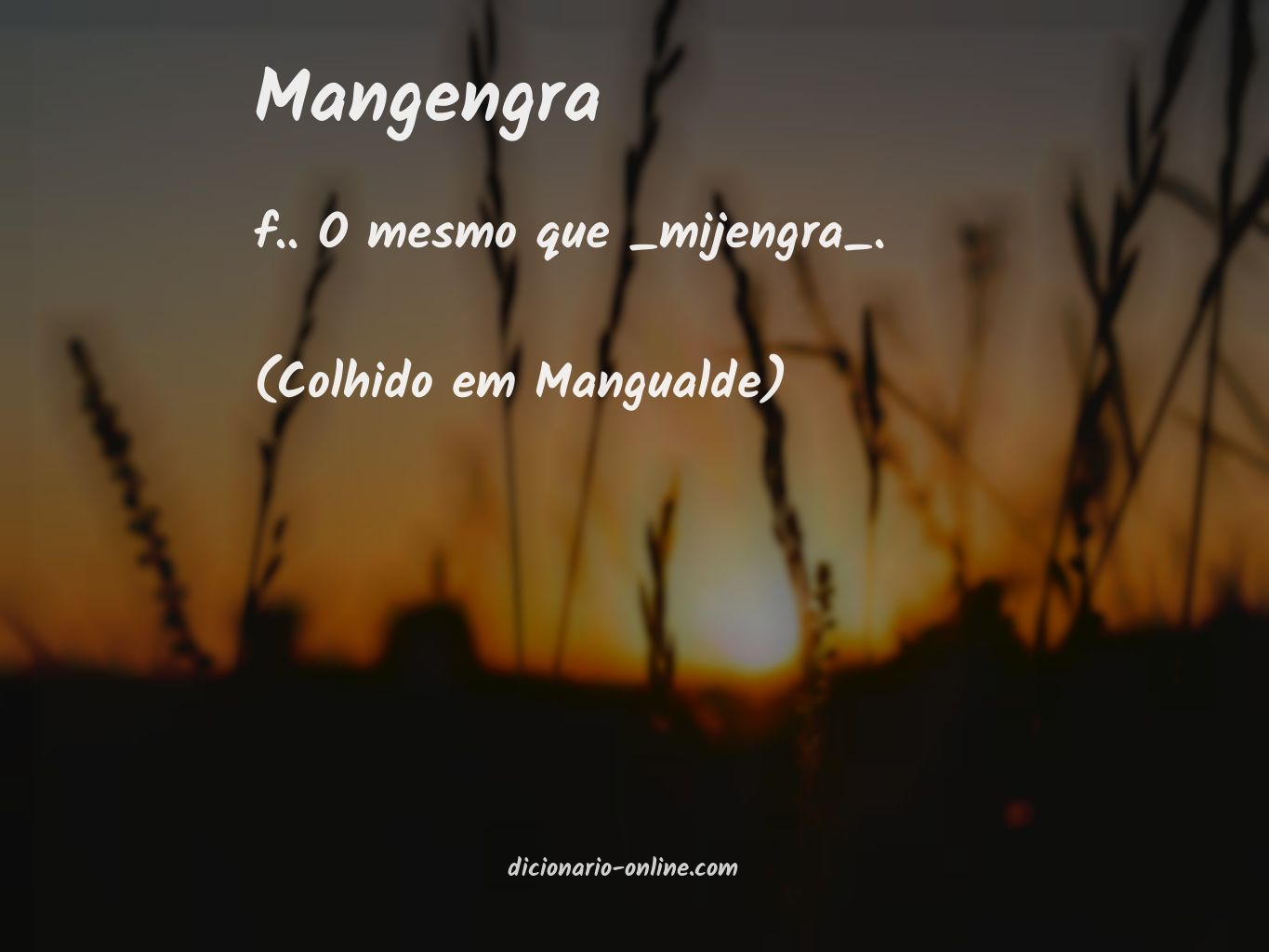 Significado de mangengra