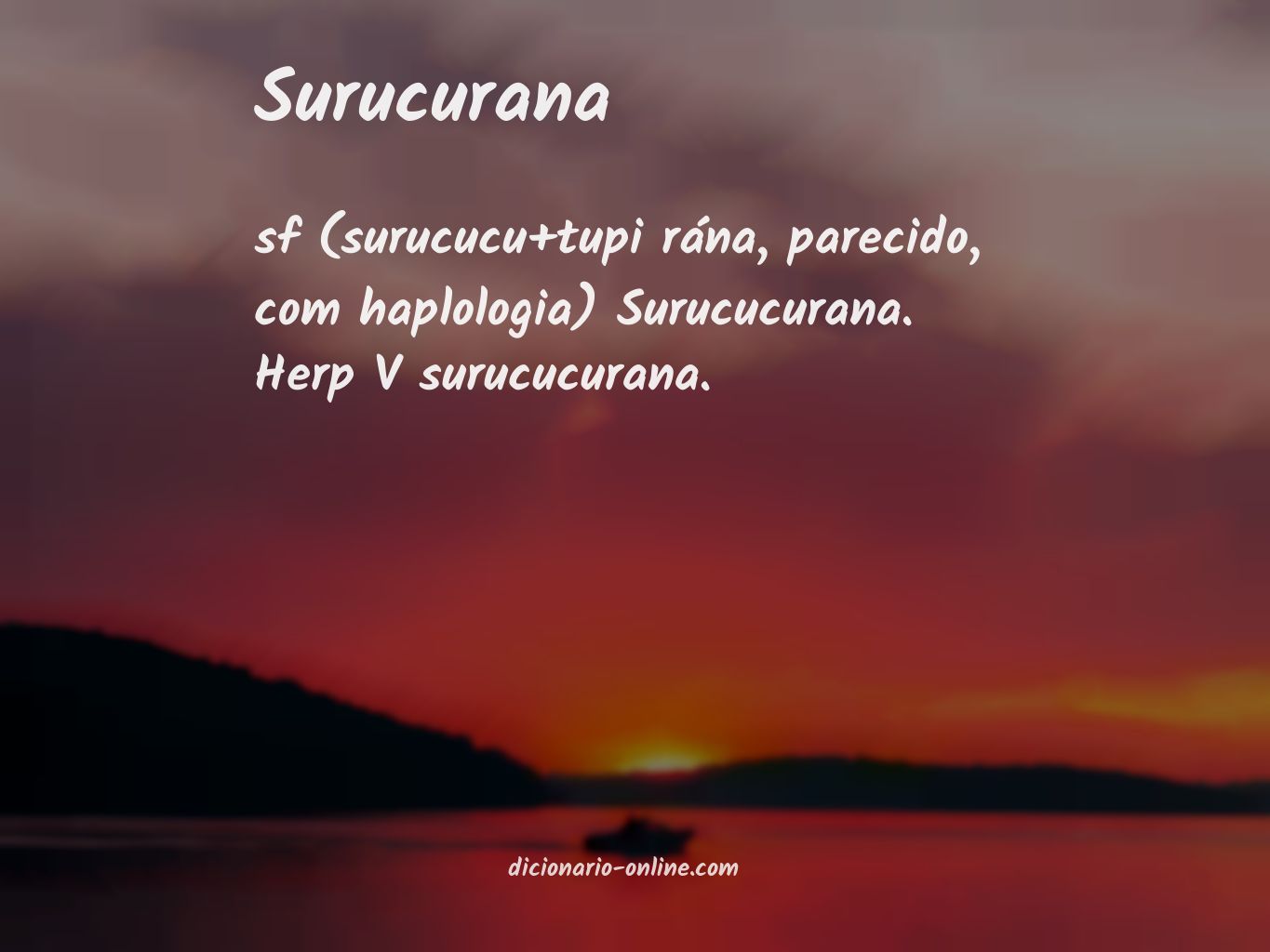 Significado de surucurana