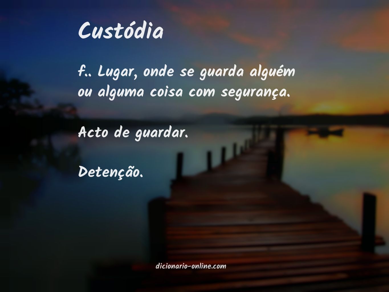 Significado de custódia