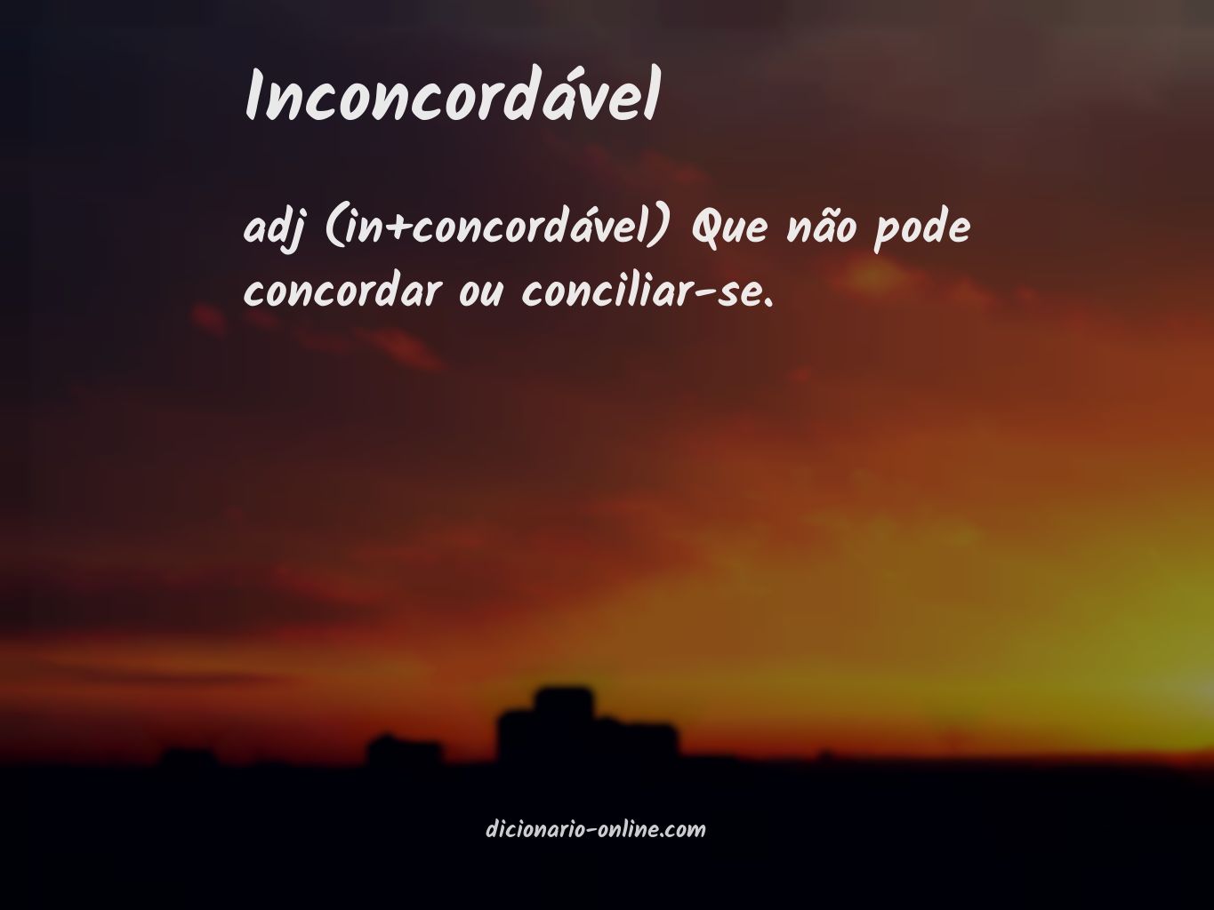 Significado de inconcordável