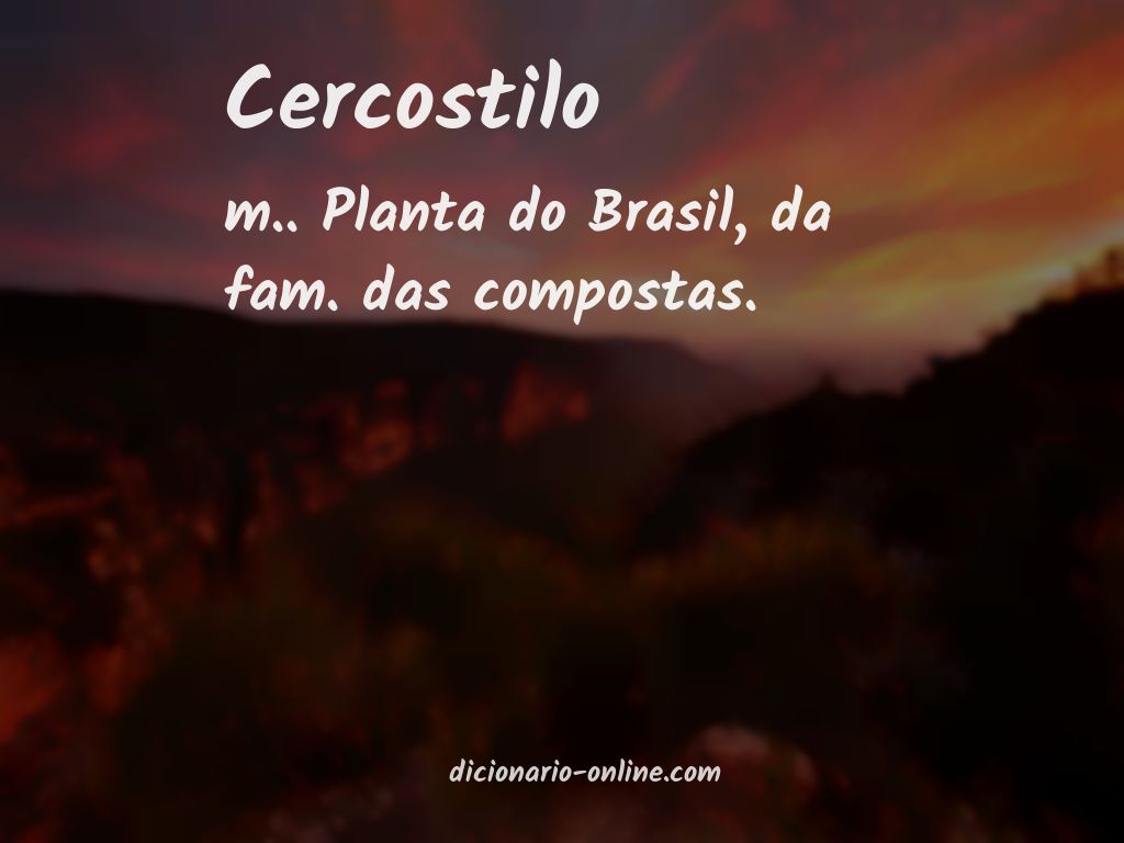 Significado de cercostilo