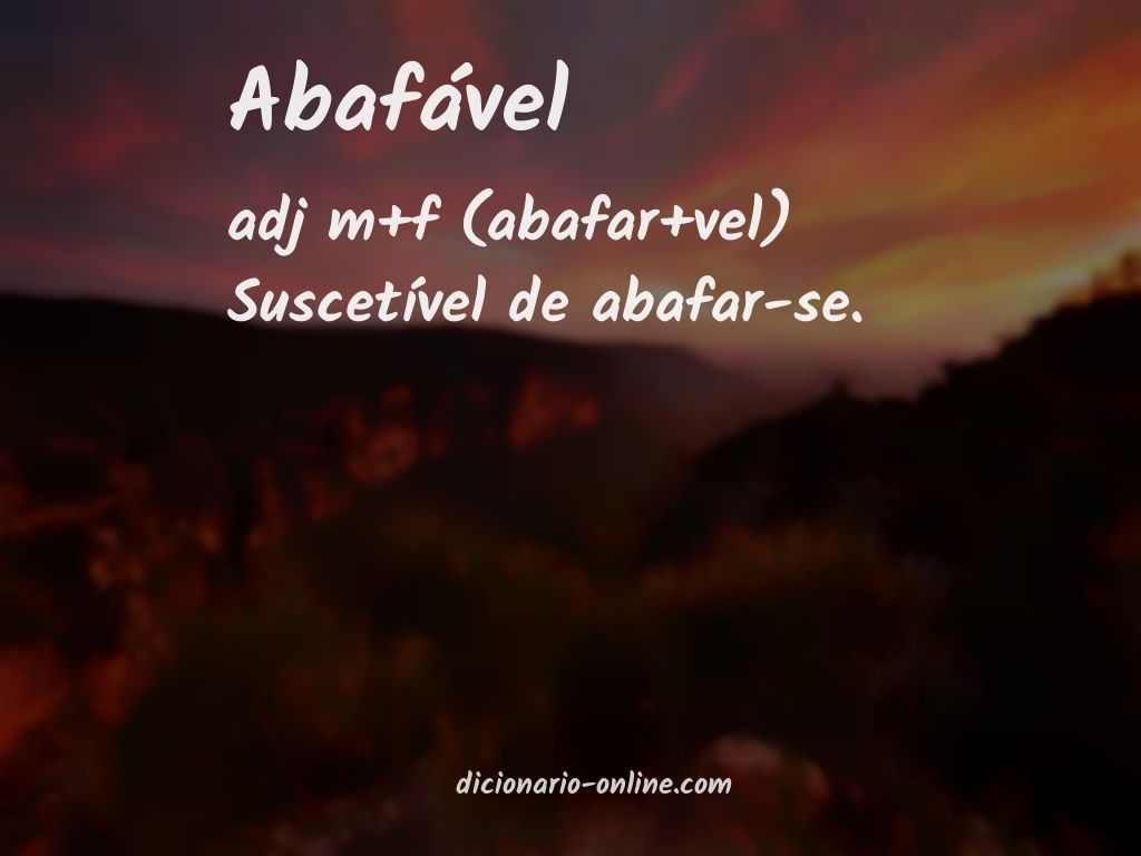 Significado de abafável